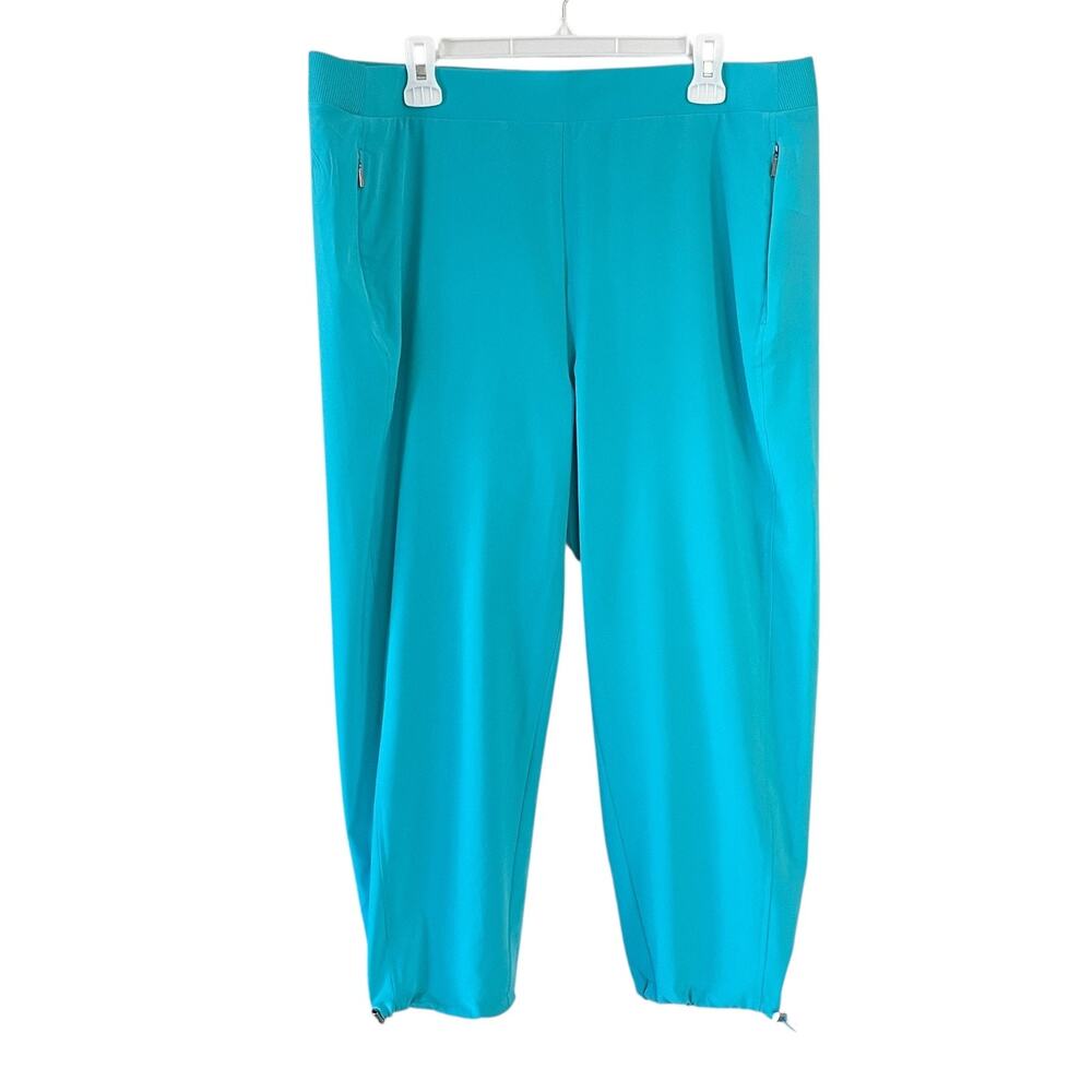 CHICO'S Women's Size XL Teal Zip Jacket Pants Comfort Loungewear Tracksuit Set - Picture 6 of 13
